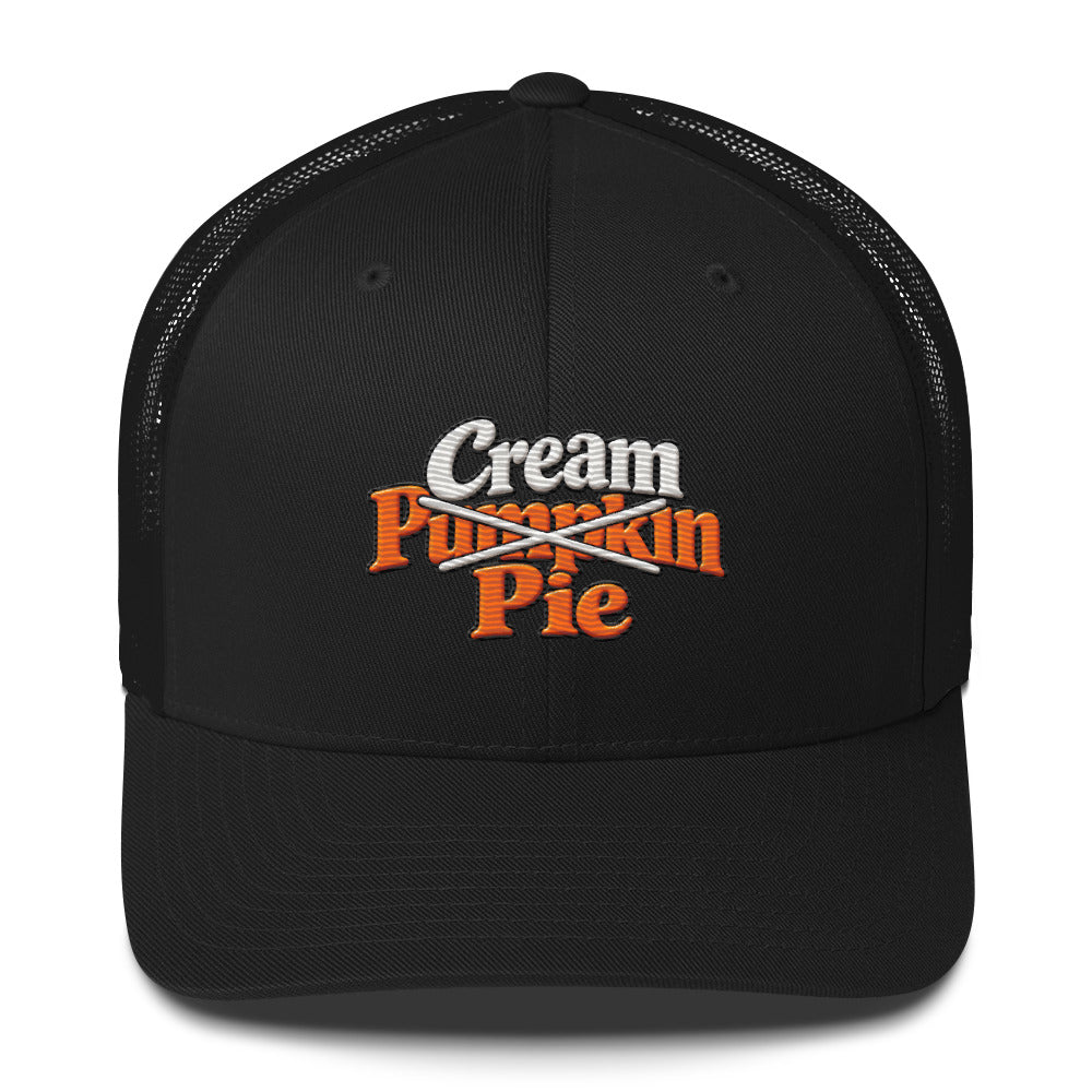 Cream Pie funny Halloween trucker hat