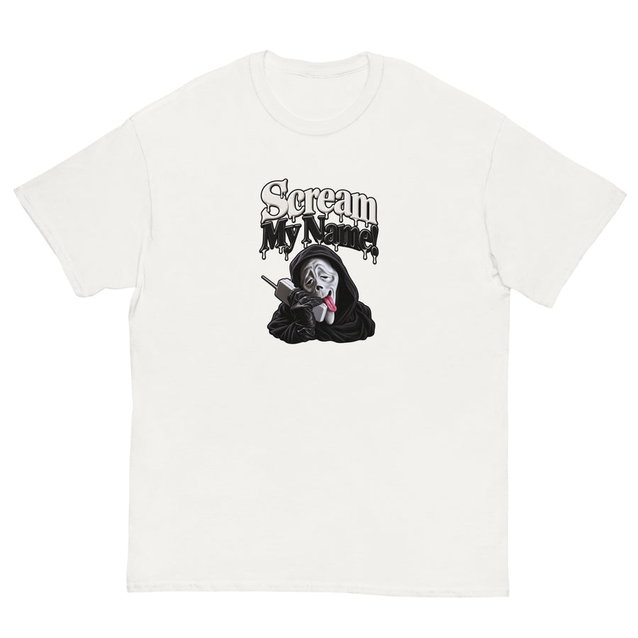 Scream My Name! funny Halloween shirt