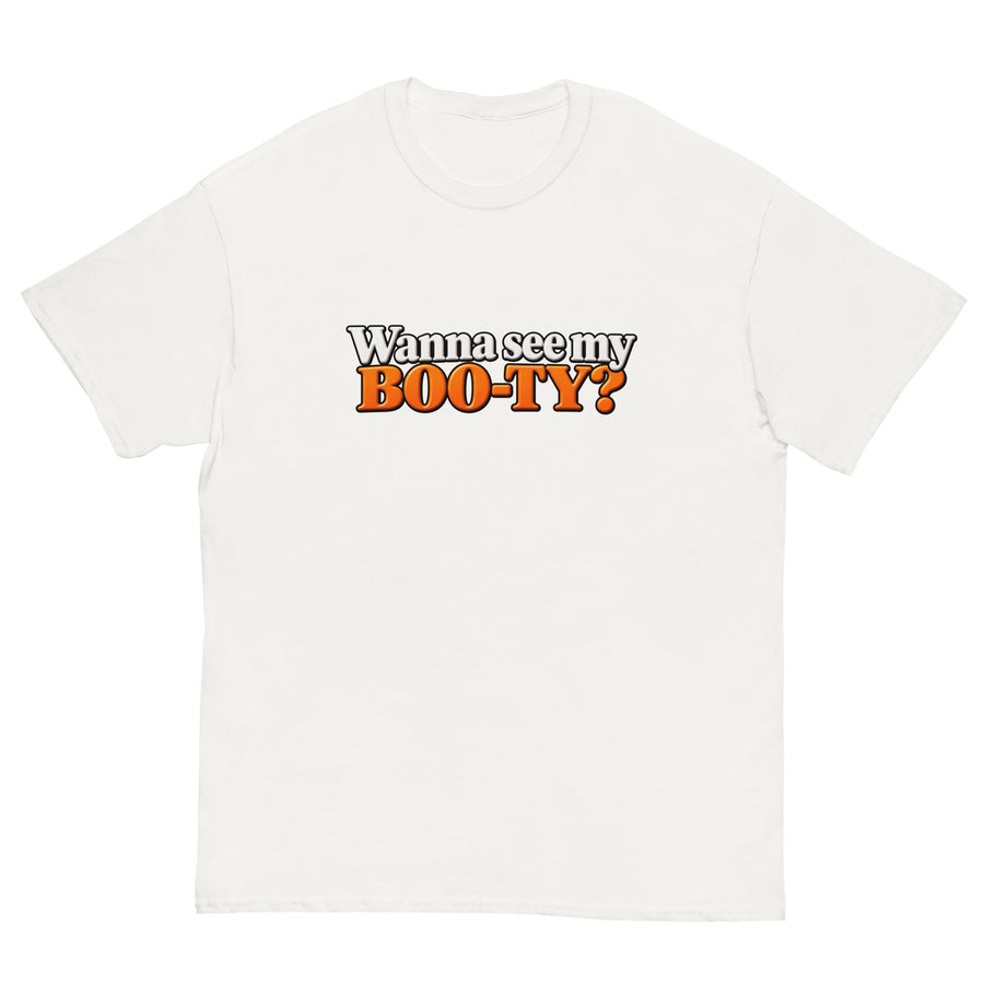 Wanna See My Boo-ty? funny Halloween shirt